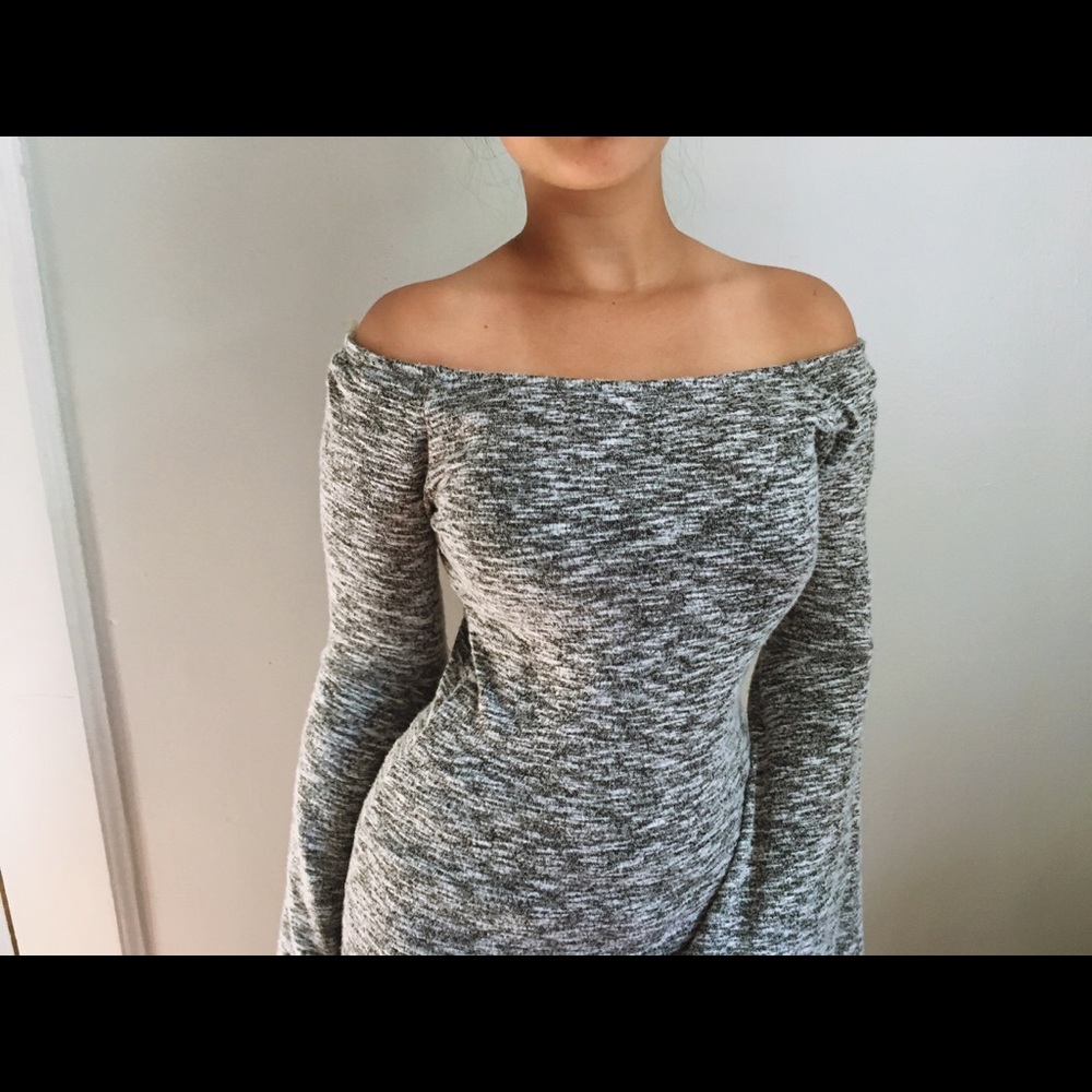 Gray women’s Bell sleeves Shirt